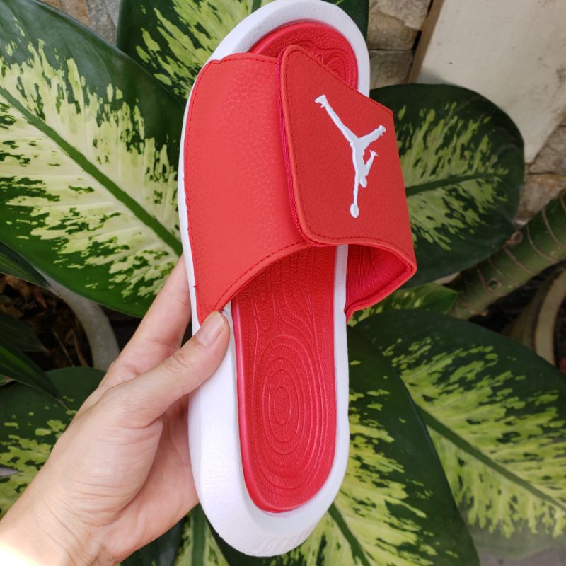 Tặng Hộp + Ảnh Thật. dép jordan hydro 6 màu đỏ viền trắng siêu yêu