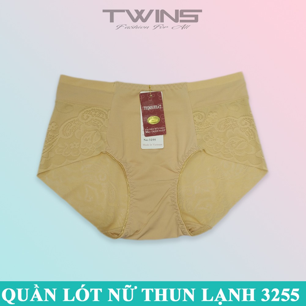 Quần lót nữ thun lạnh trơn cao cấp Thịnh Phát 3255 cạp cao chất mềm mịn thoáng mát không lộ đường may size từ 50kg-65kg