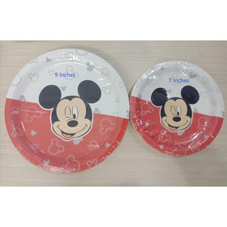 Dĩa giấy nhiều hình Disney 9"- 20 cái/lốc