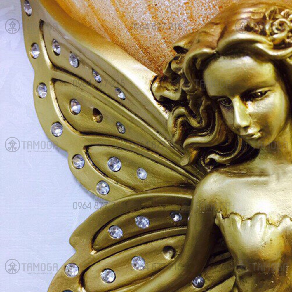 Đèn tường trang trí, đèn trang trí phòng khách DGT 6204+ Tặng kèm bóng led AS Vàng