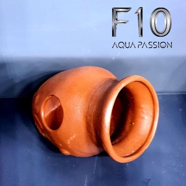 Bình Gốm Cổ - Hang Trú Cho Cá Tép - Trang Trí Hồ Cá Màu đỏ gạch