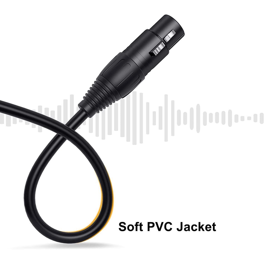 BEBETTERM Cáp Chia Âm Thanh 50cm XLR 3Pin ĐầU CắM Sang Lỗ CắM KéP
