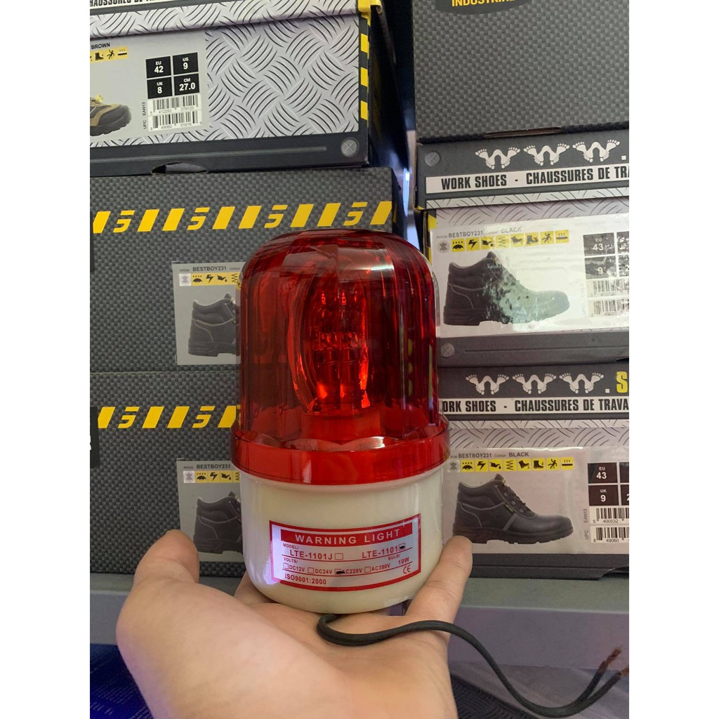 Đèn quay cảnh báo 220v,đèn cảnh báo công trình, đèn quay tín hiệu,đèm giao thông 220v