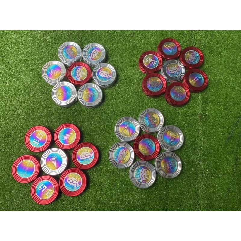 Chụp nắp bình xăng nhôm CNC kèm logo titan