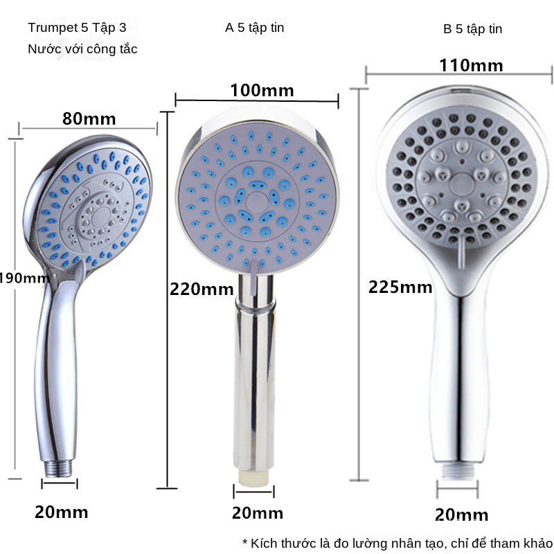 5 tốc độ có công tắc / máy nước nóng lạnh năng lượng mặt trời điều áp vòi sen bộ sen vòi sen tắm đầu sen Af8l