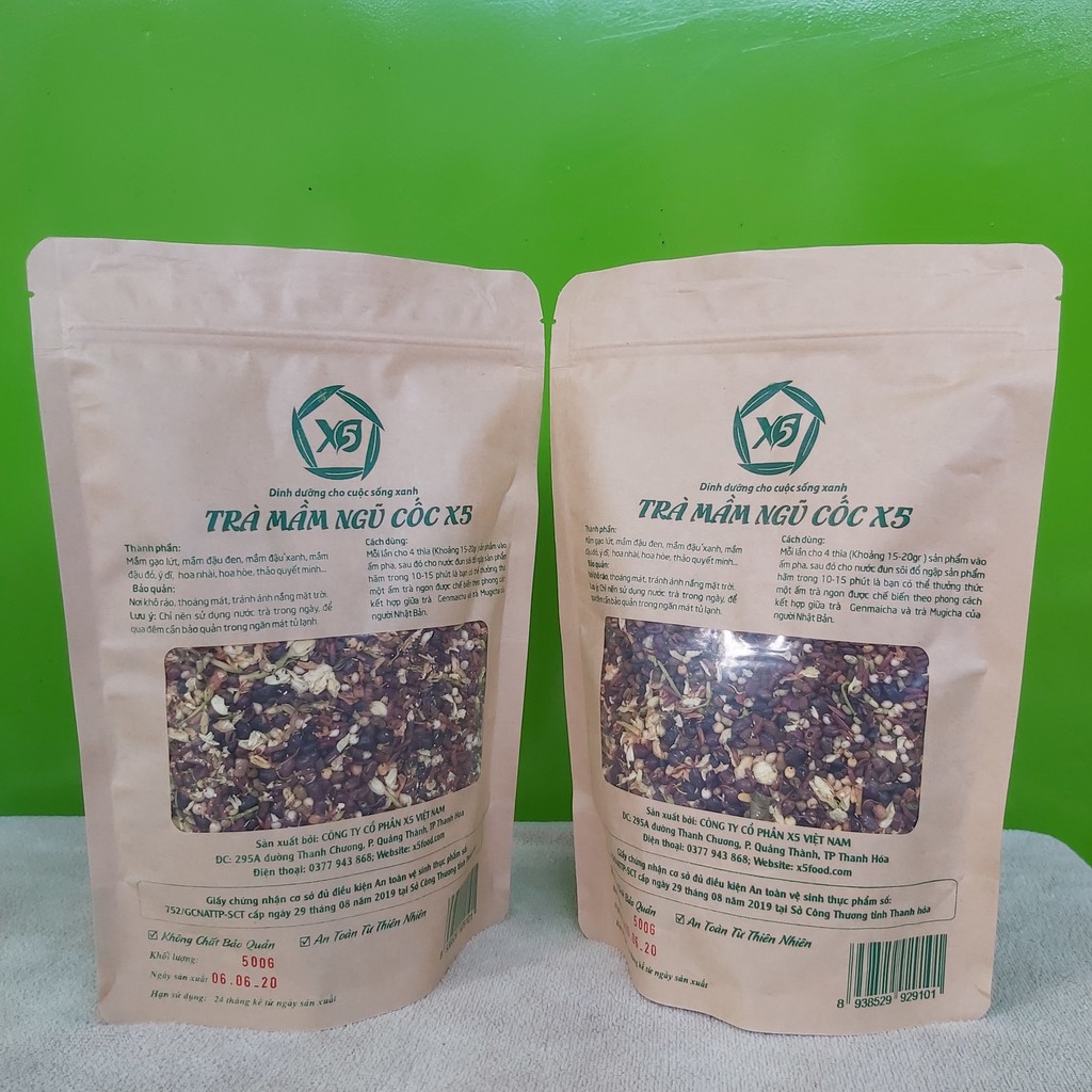 05 Trà Mầm Ngũ Cốc X5 (500gr): Chống Lão Hóa- Thải Độc- Khỏe Tim Mạch - Ngừa Tiểu Đường- Mát Gan – An Thần - Lợi Sữa