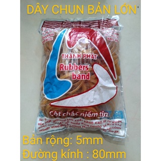 [500 gram] Dây thun khoanh, dây chun bản 5mm, đường kính 80mm