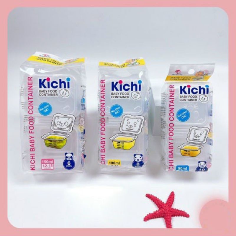(Sét 8 Khay) Trữ Đông Đồ Ăn Dặm, Nước Daisi KICHI Thuận Tiện Cho Mẹ Nhiều Dung Tích