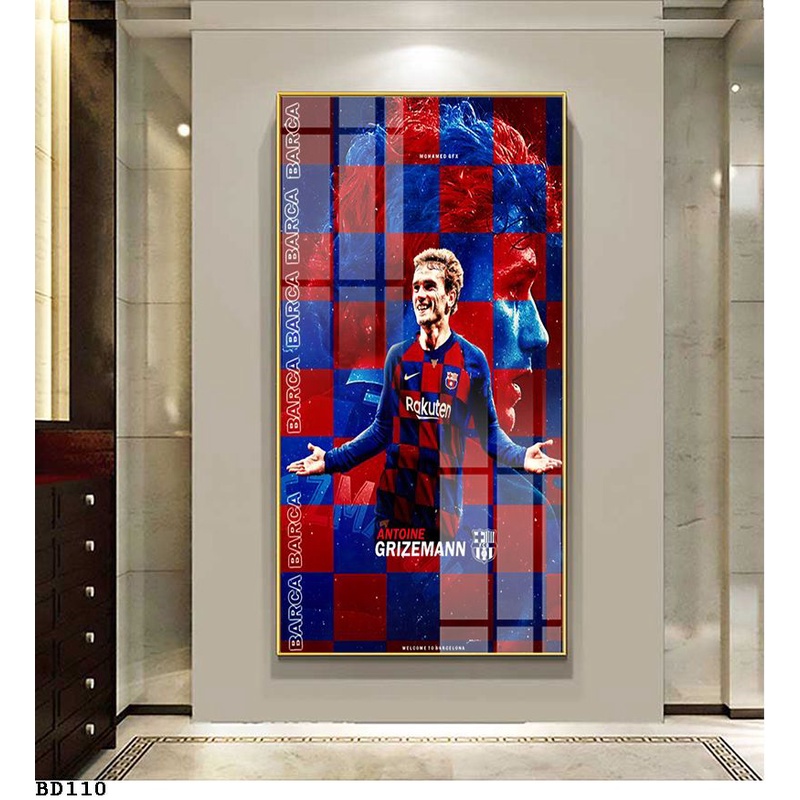 Cristiano Ronaldo Messi  Tranh cao cấp cầu thủ bóng đá nổi tiếng -  tranh đơn treo tường- vải canvas kim tuyến- Melyhome