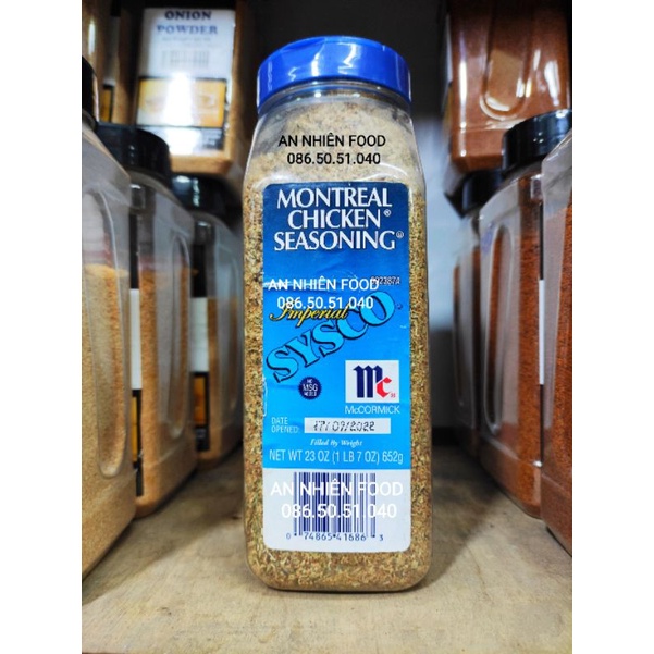 Montreal Chicken Seasoning Bột Gia Vị Sysco Mccormick