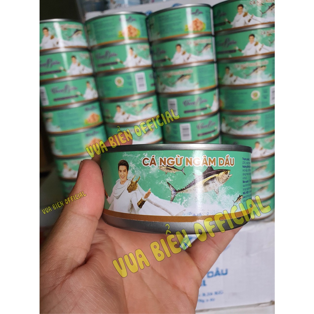 CÁ NGỪ NGÂM DẦU XANH VUA BIỂN CHÍNH HÃNG - TUNA IN OIL 140g XÉ NHỎ