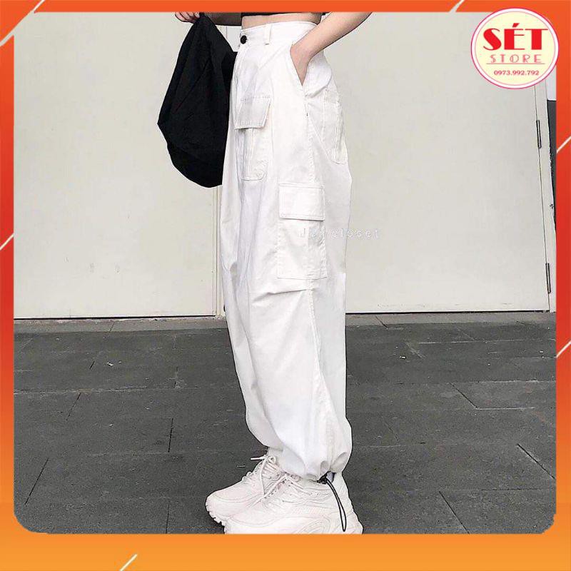 [Siêu Hót] Quần Jogger kaki túi hộp bo ống unisex, Có 2size cực đẹp - QKA0126 - 1 màu trắng - Setstore | BigBuy360 - bigbuy360.vn