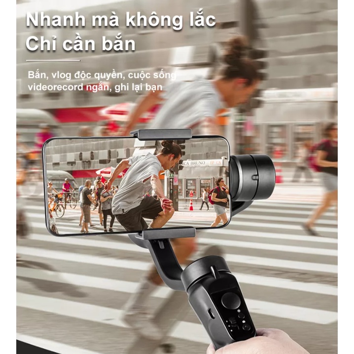 Thiết Bị Quay Phim Chụp Ảnh Chống Rung Cho Điện Thoại - Gimbal F6 Tự Cân Bằng 3 Trục - Hỗ Trợ Các Dòng Điện Thoại