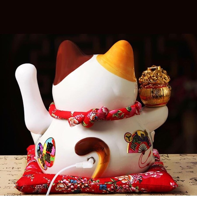 Mèo thần tài Thiên kim vạn lượng, mèo may mắn Neko maneki (16-20-25-32Cm)