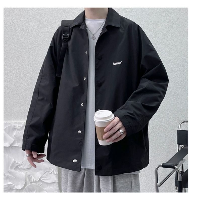 Áo Khoác Ngoài, Aussup Áo khoác gió bomber jacket chống nước 2 lớp form Hàn Quốc