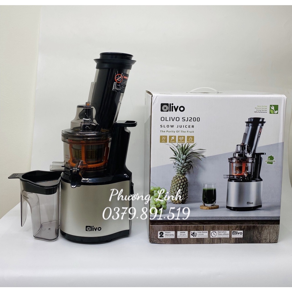 Máy Ép Chậm Olivo SJ200 Thương hiệu Mỹ  - Hàng chính hãng (New 2022) - Bảo hành 24 tháng
