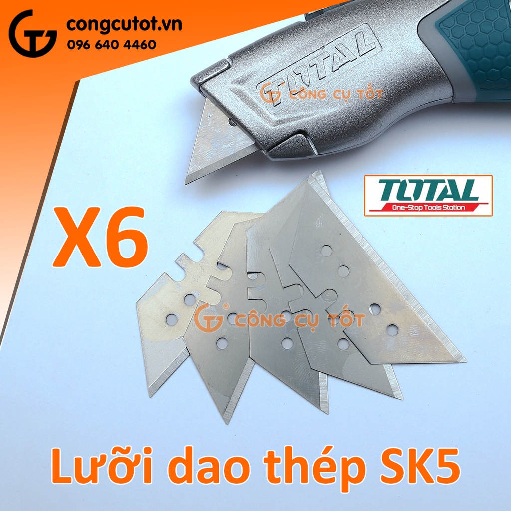 Dao cắt tiện dụng Total TG5126101 kèm sẵn 5 lưỡi