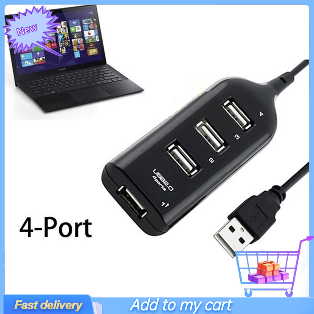 Bộ Chia 4 Cổng USB 2.0 Tốc Độ Cao Đa Năng Cho Máy Tính