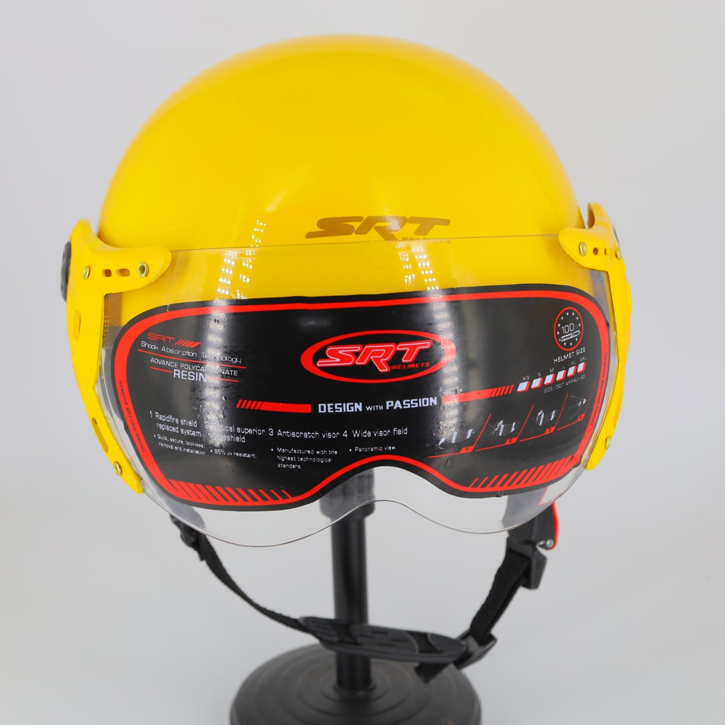 Mũ bảo hiểm nữa đầu 1/2 - kính càng SRT A33K (Vòng bóng) mũ bảo hiểm nửa đầu có kính