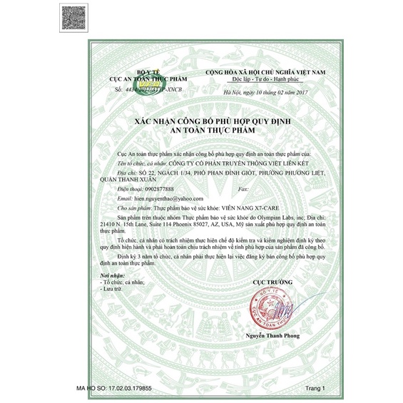 VIÊN UỐNG X7 - CARE chai 60v