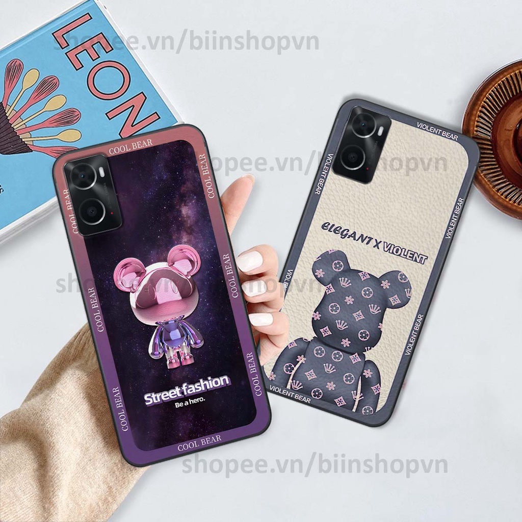 Ốp Oppo A76 hình gấu bear brick đẹp độc lạ, thời trang, cá tính