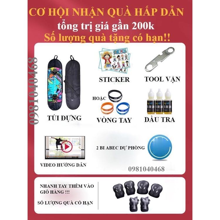 VÁN TRƯỢT SKATEBOARD HÀNH ĐỘNG CHUYÊN NGHIỆP TẬP TRICK CƠ BẢN VÀ NÂNG CAO