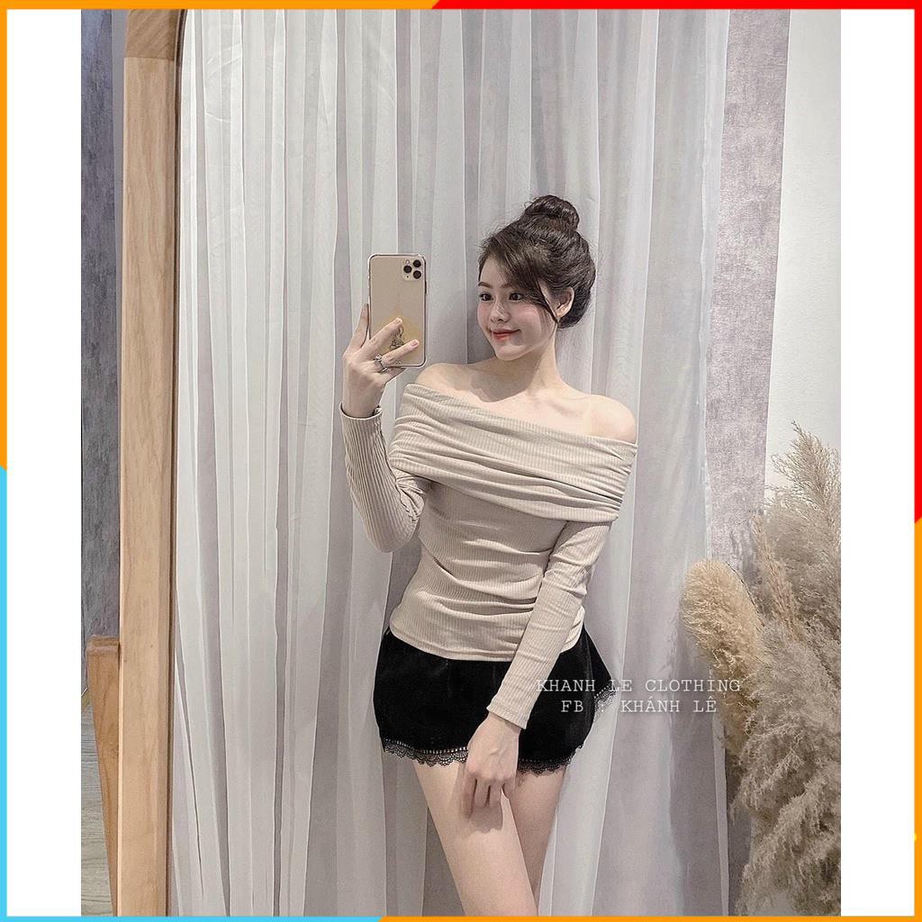 [Hàng Cao Cấp] Áo len tăm dài tay trễ vai phong cách thời trang nữ sành điệu, dễ phối đồ - CD089 MALADE | BigBuy360 - bigbuy360.vn