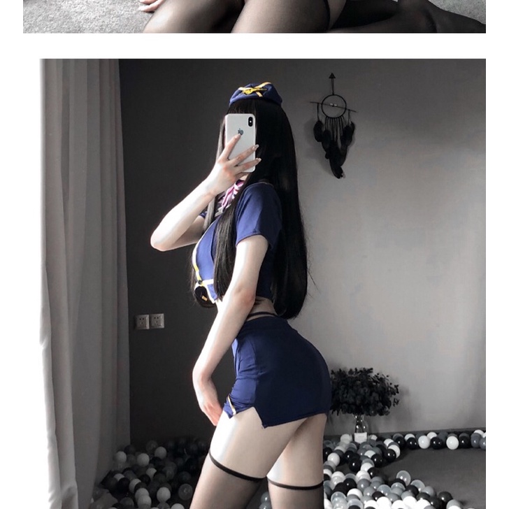 Set váy ngủ cosplay nữ cơ trưởng gợi cảm | BigBuy360 - bigbuy360.vn