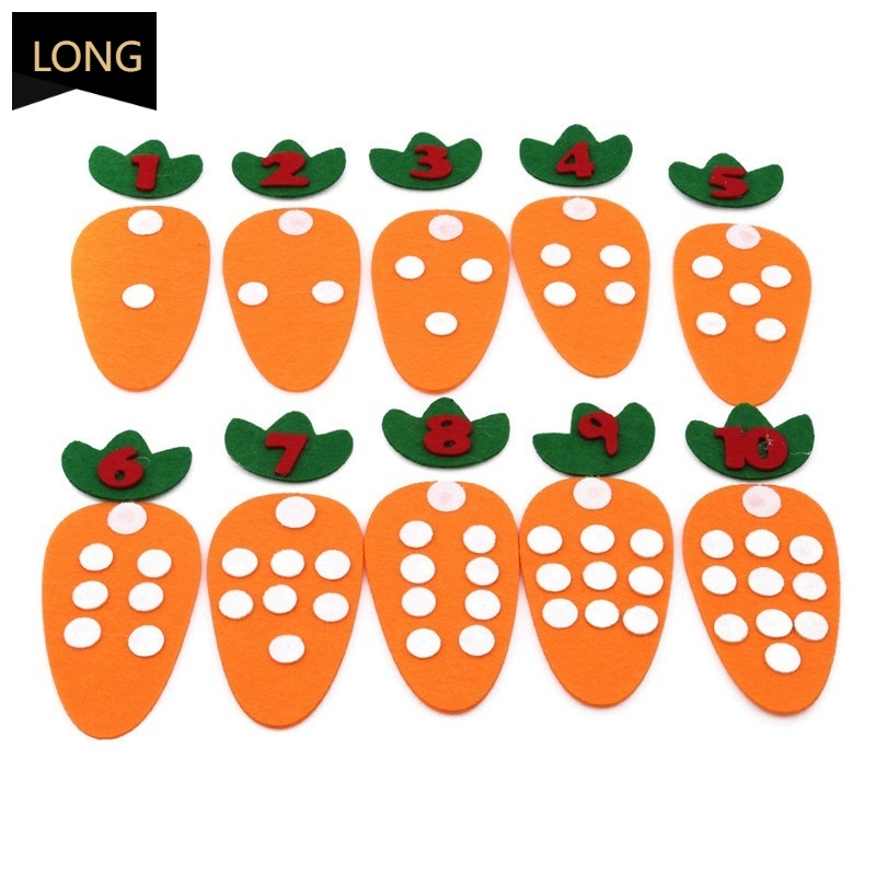 1 Set Đồ Chơi Lắp Ráp Hình Củ Cà Rốt Bằng Vải Không Dệt Sáng Tạo Cho Bé