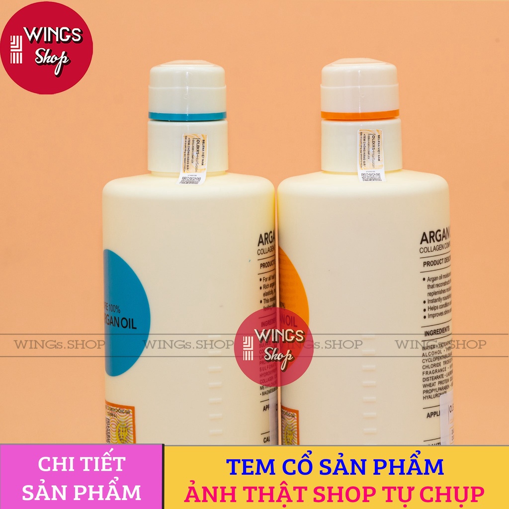 Cặp Dầu Gội Xả Olexrs Hair Salon 500ml-960ml Cho Tóc Khô Xơ Hư Tổn Tóc Gàu Ngăn Rụng Tóc | Wings Shop