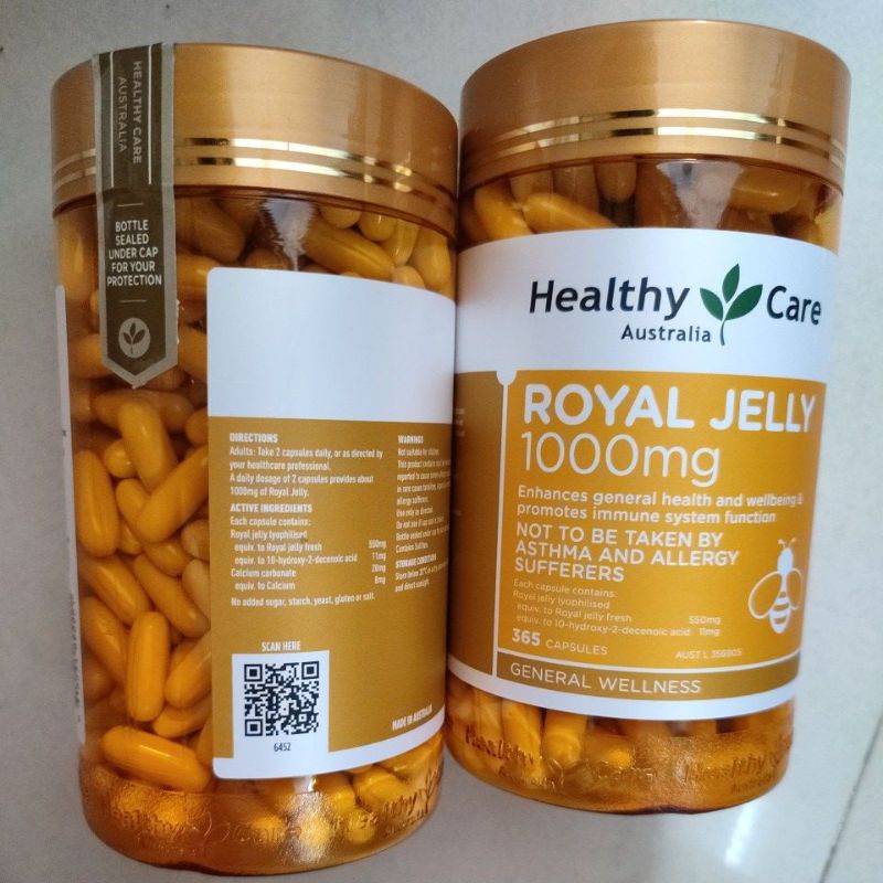 Date 2026-Sữa Ong Chúa Healthy Care Royal Jelly 1000MG 365 viên - Xuất xứ Úc