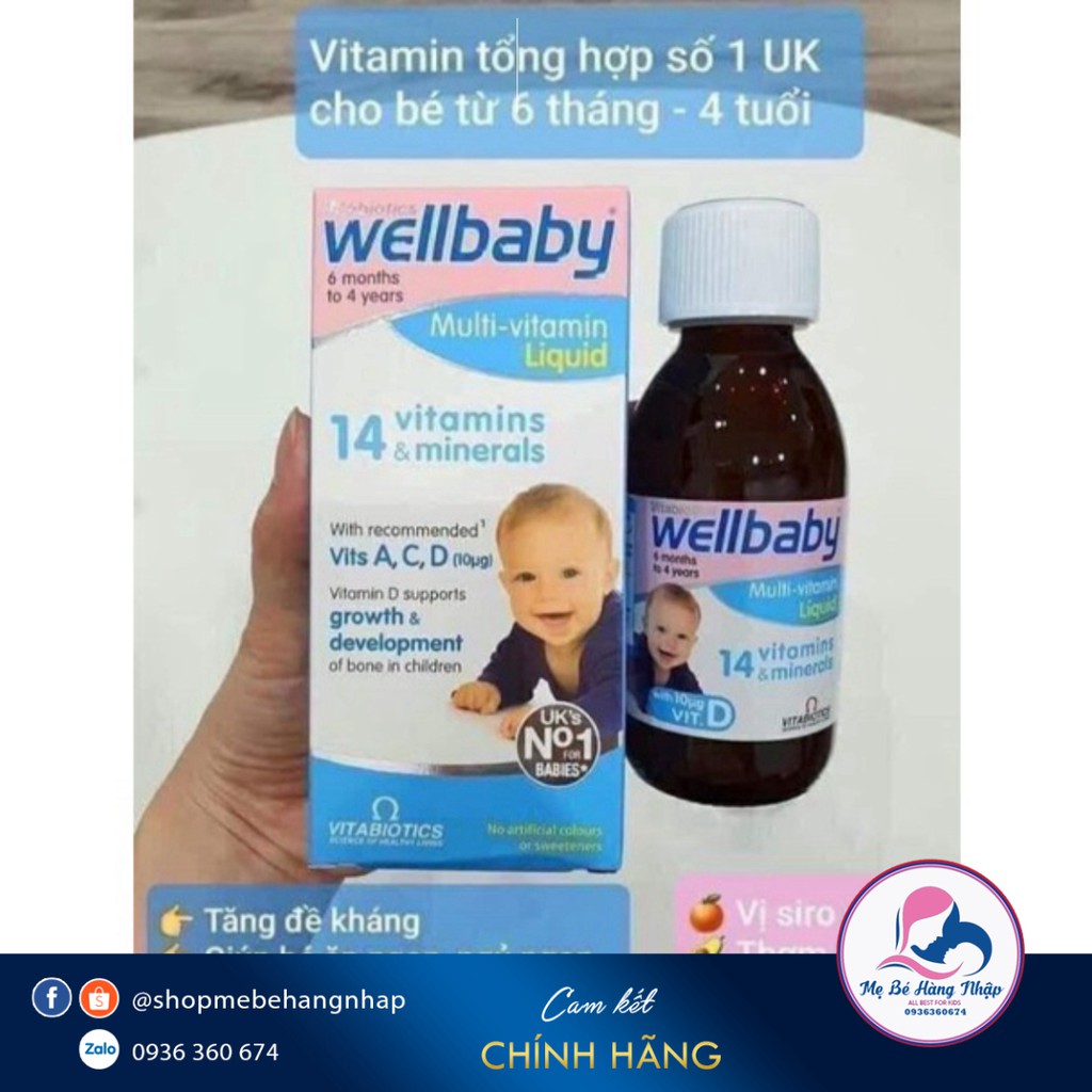 Vitamin Wellbaby Với 14 Vitamin Và Khoáng Chất (150ml)