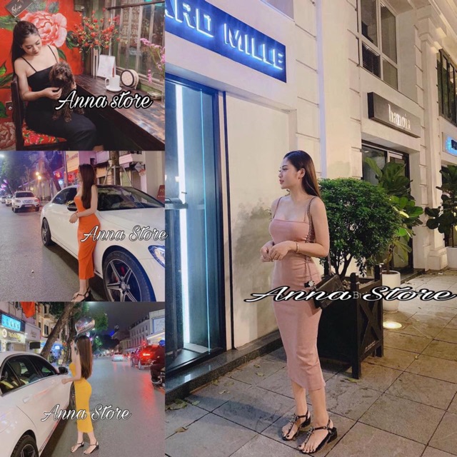[Annastore] {NHẬP MÃ VOUCHER GIẢM GIÁ}Váy nữ đầm body 2 dây  váy body sang chảnh  Annastore