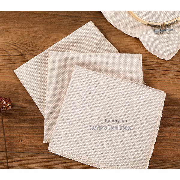 Vải thêu tay - Vải aida mềm thêu xù.