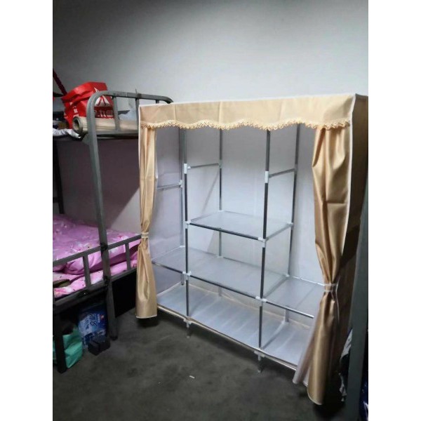 tủ đựng quần áo vải loại 1,3 buồng đựng quần áo khung thép siêu bền 1m3