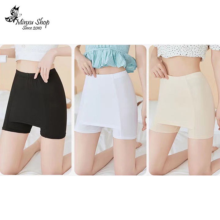 Quần mặc váy không hằn, quần bảo hộ chống lộ đường viền giữ phom váy chất cotton co giãn 4 chiều Minxu shop QH