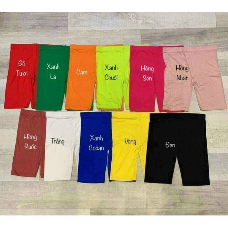 Quần Legging Rainbow Thái Lan, Ngố trên gối màu trơn, Chuẩn 100% cotton Thái