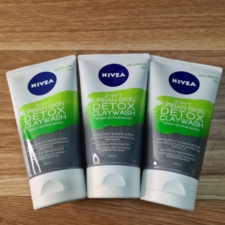Sữa rửa mặt thải độc da NIVEA 3 in1 Urban Skin Cleansing Detox 150ml -Đức