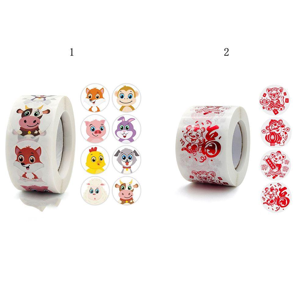 PISTA Sticker Dán Trang Trí Năm Mới Hình Chú Hổ Dễ Thương Cho Bé