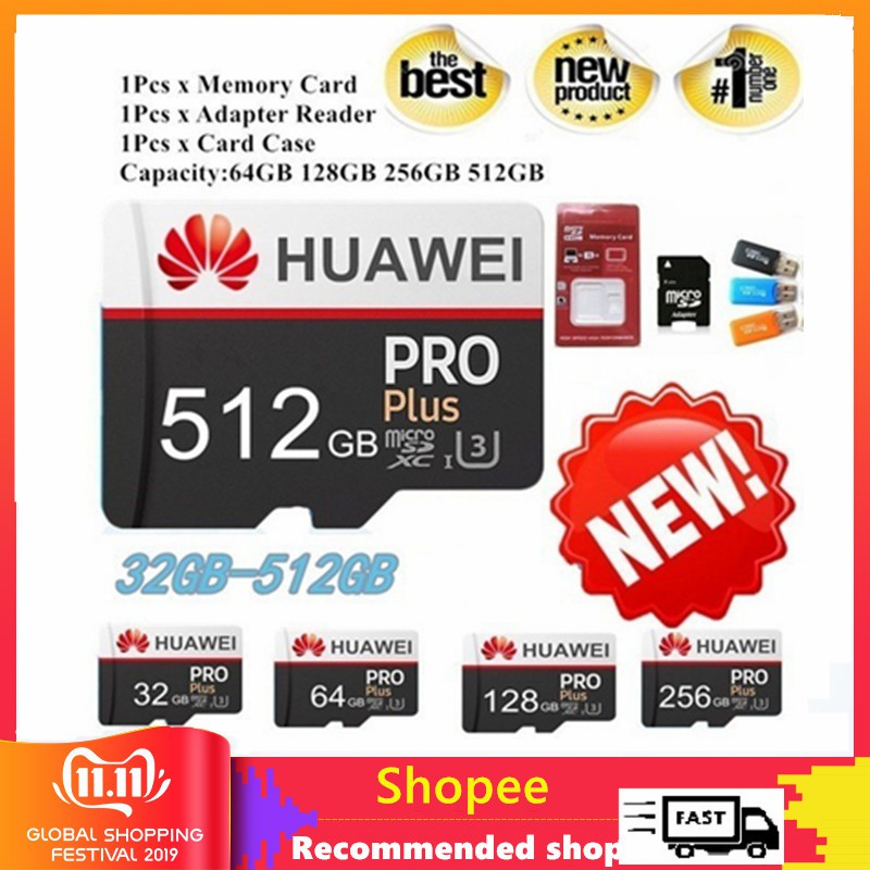 Thẻ nhớ Huawei SD Loại 10 Thẻ nhớ TF 128gb 256gb 512G