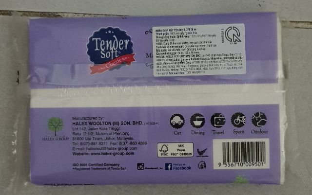 Khăn giấy rút tender soft 50 tờ