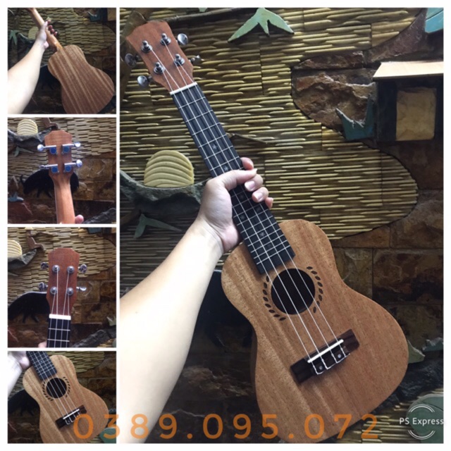 ĐÀN UKULELE CONCERT GỖ HANDMADE BÔNG LÚA 23INCH