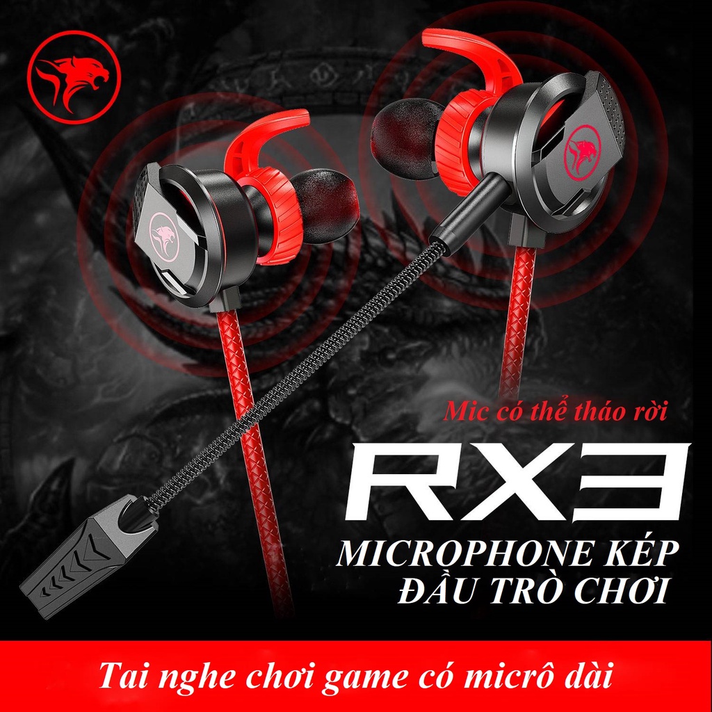 Tai nghe chơi game PLEXTONE xMOWi RX3 Micrô dài có thể tháo rời 3.5mm có dây