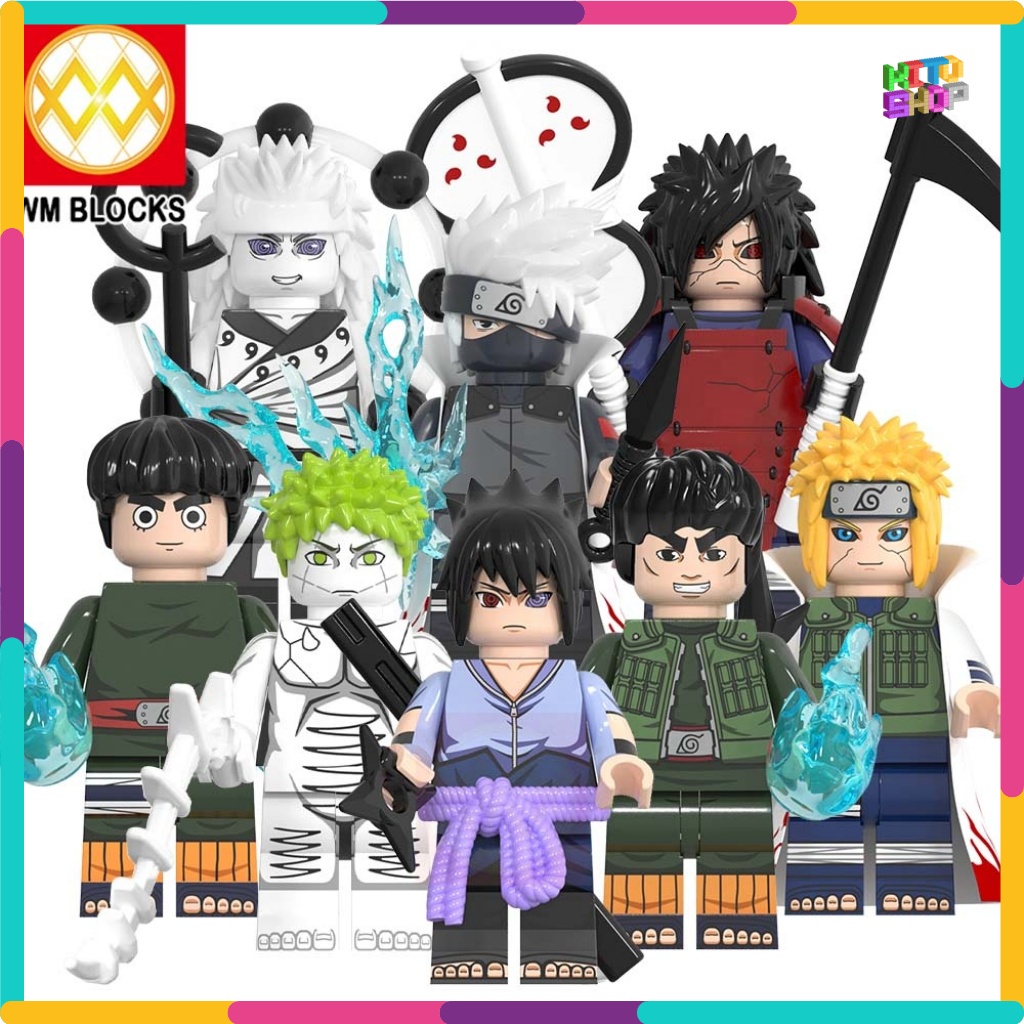 Đồ Chơi Xếp Hình Lego Minifigures Mô Hình Nhân Vật Naruto Nhiều Mẫu Kakashi Minato Sasuke WM6109