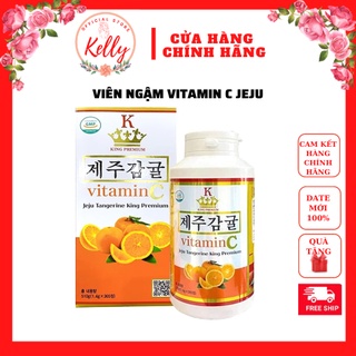 Viên Ngậm Vitamin C vị quýt  vita premium jeju hàn quốc, hộp 510gr - Bổ sung Vitamin C Jeju chính hãng mẫu mới