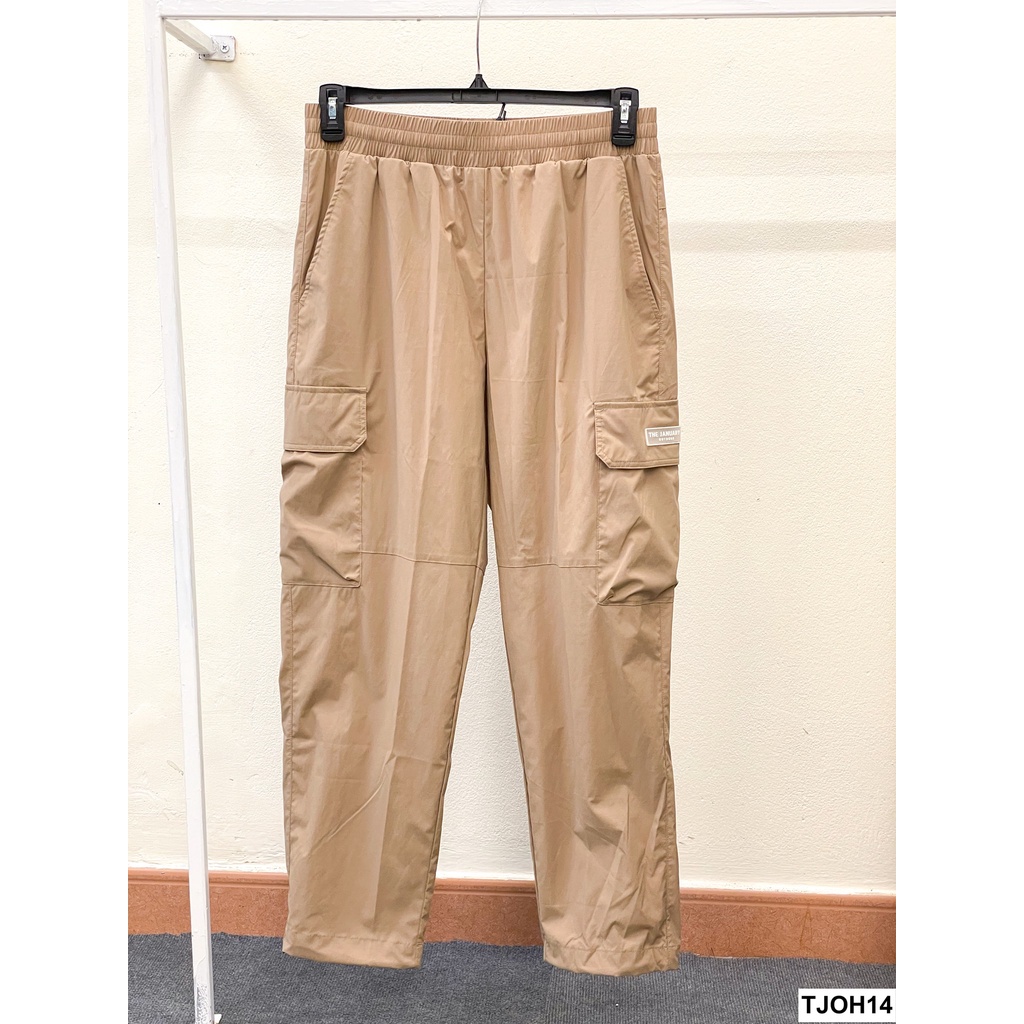 Quần dài, quần ống suông TJO Basic Woven Cargo Pant - Chất liệu poly, ống bo chun