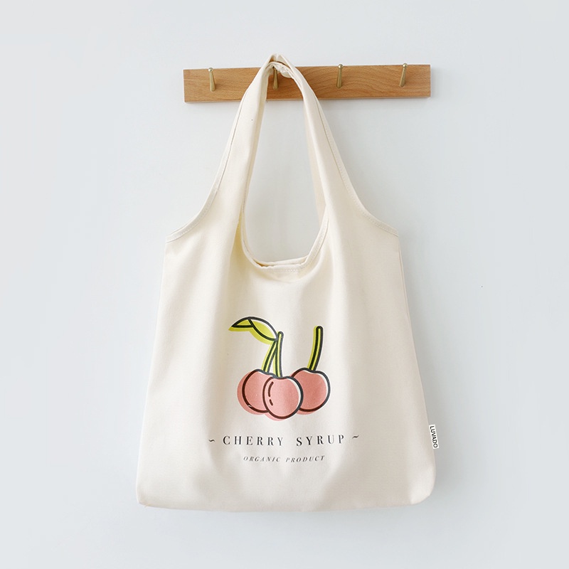 Túi vải bố canvas tote đựng đồ quần áo đeo vai thời trang nhỏ giá rẻ LUKAMO TX749