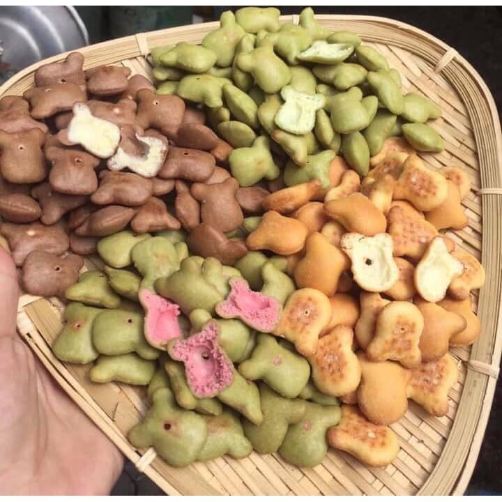 Bánh Gấu Mix 3 Vị (Truyền Thống, Chùm Ngây &amp; Cafe) Lon 300gr