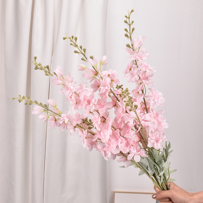 Bó hoa phi yến lụa nhân tạo 85 cm cho trang trí nội thất tiệc cưới