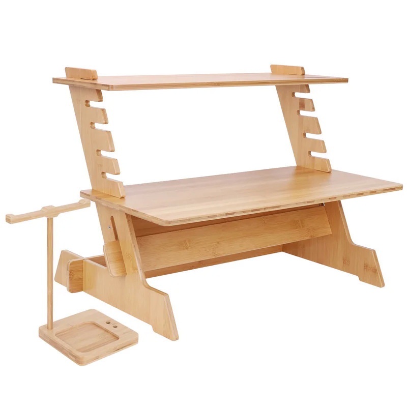 Bàn làm việc đứng PLYWO.STADE-015 | Kệ gỗ để Laptop | D66 x R47 x C48cm | Giảm đau mỏi cổ